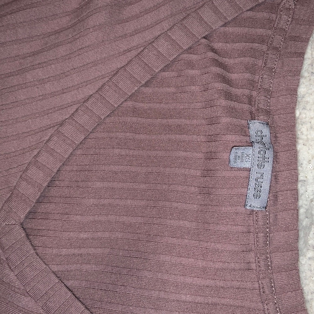 Dusty Rose Charlotte Russe slim fit long sleeve